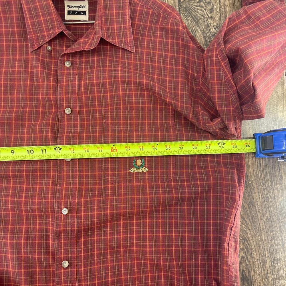 Wrangler Riata Rustic Plaid Long Sleeve Button Up Shirt Mens‎ XXL Heritage Horse - Picture 9 of 11